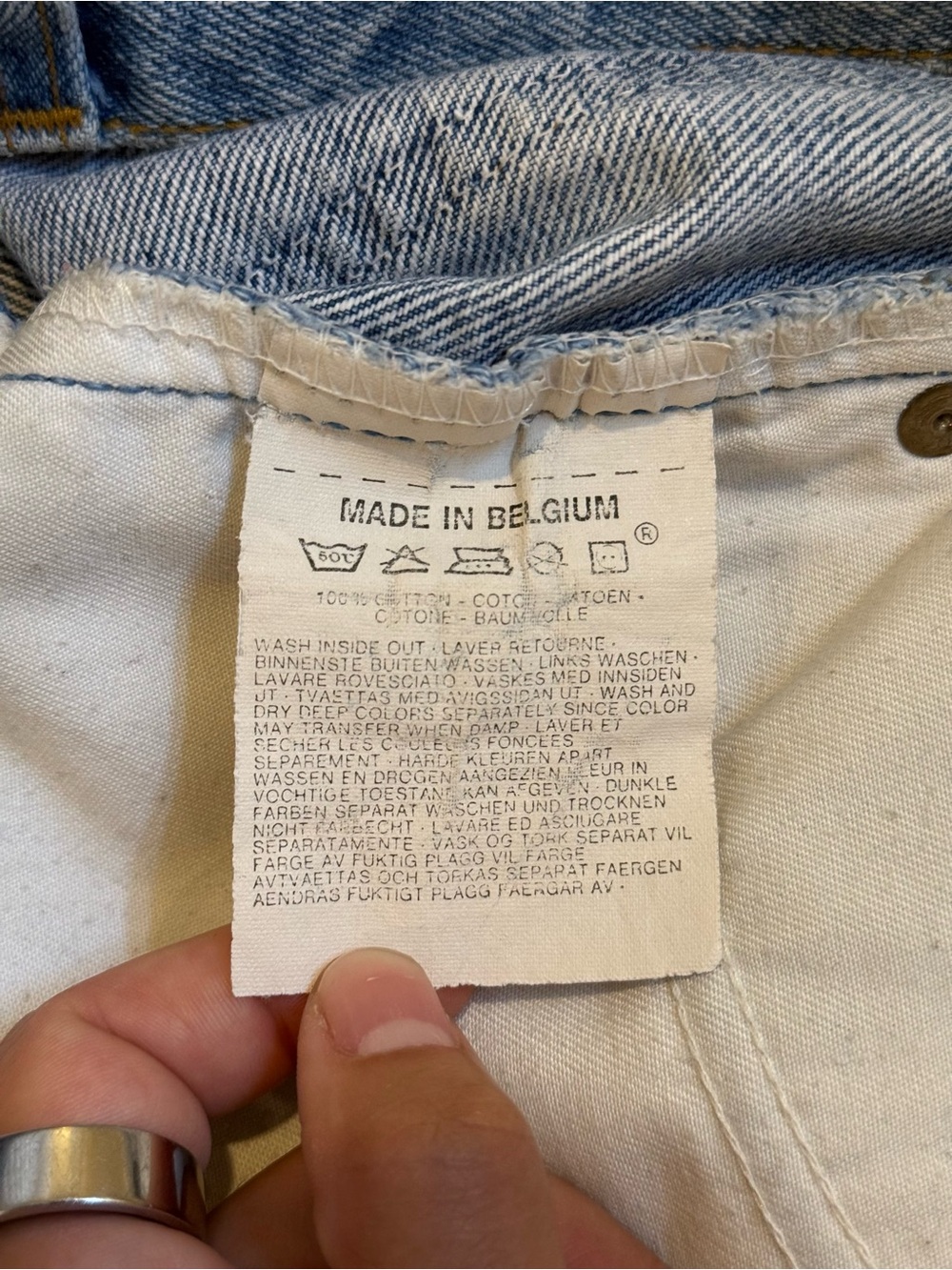 Vintage Levi’s 881 High Rise Straight Leg Jeans Made in Belgium W33 L32 - Picture 5 of 7